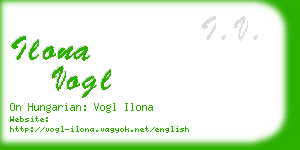 ilona vogl business card